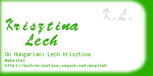 krisztina lech business card